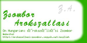 zsombor arokszallasi business card